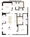 2 bed 2 bath B4 Floorplan 2 bed 2 bath B4 Floorplan, at Southline Residences, San Antonio, TX